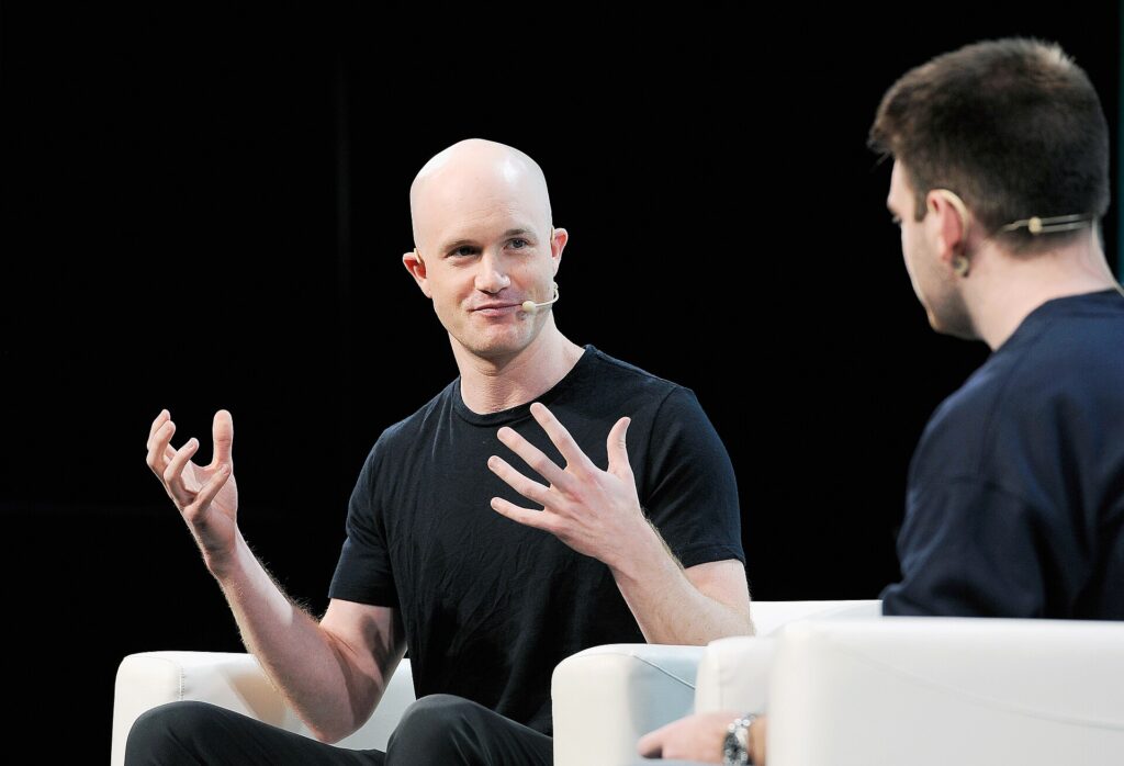 Brian Armstrong, CEO e cofondatore di Coinbase, al TechCrunch Disrupt 2018