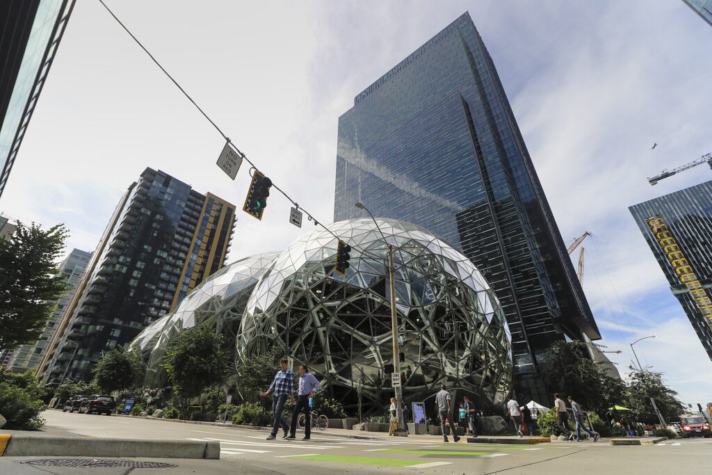 Amazon Spheres nel campus della sede di Seattle